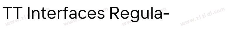 TT Interfaces Regula字体转换